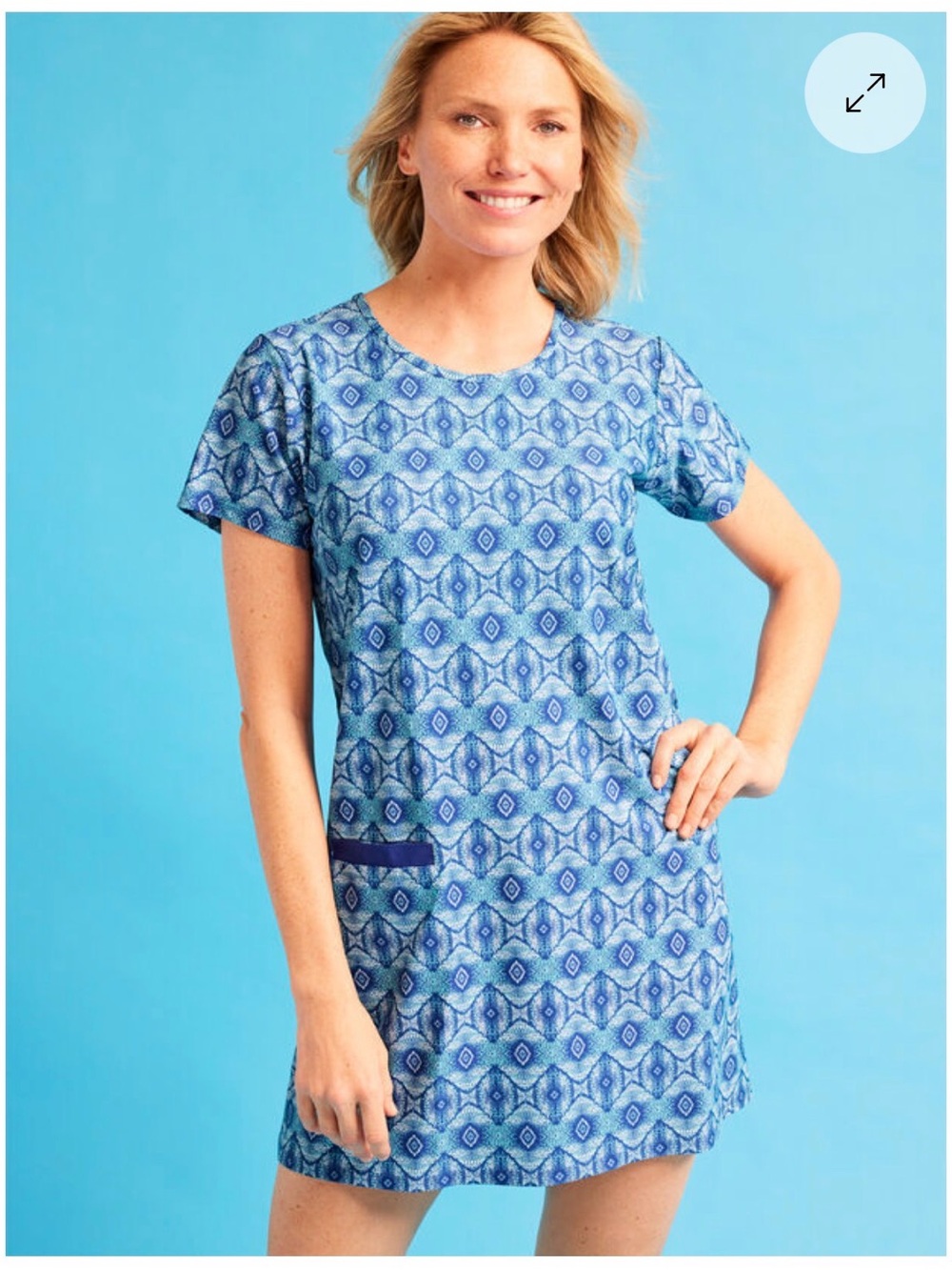 Talbots X Cabana Life NEPAL DIAMOND SHORT SLEEVE COVER-UP XS NWT